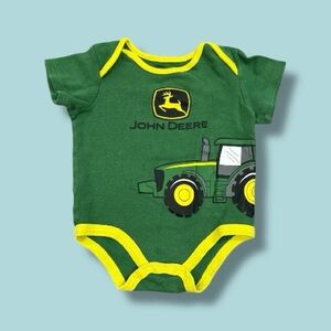John Deere Green and Yellow Baby Onesie
